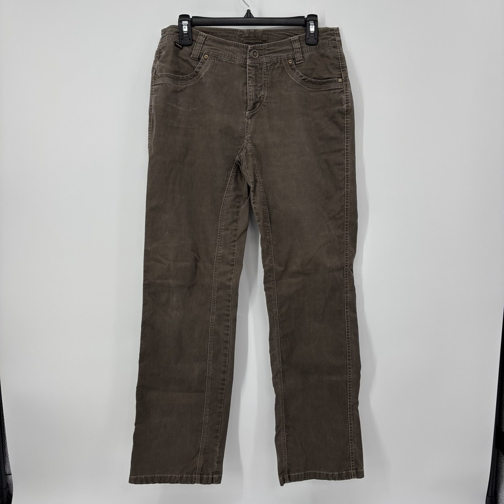 KUHL Brown Canvas Workwear Pants Women's Size 10 Reg Outdoor Travel Hiking